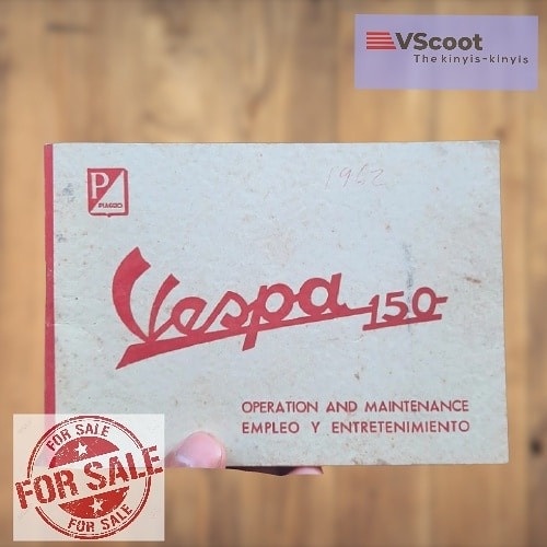 Vespa VBB Manual Book Buku Pedoman Original