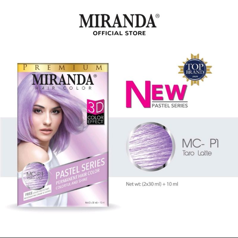 Miranda Hair Colour Pastel Series | Semir Rambut Miranda Warna Pastel 30ml