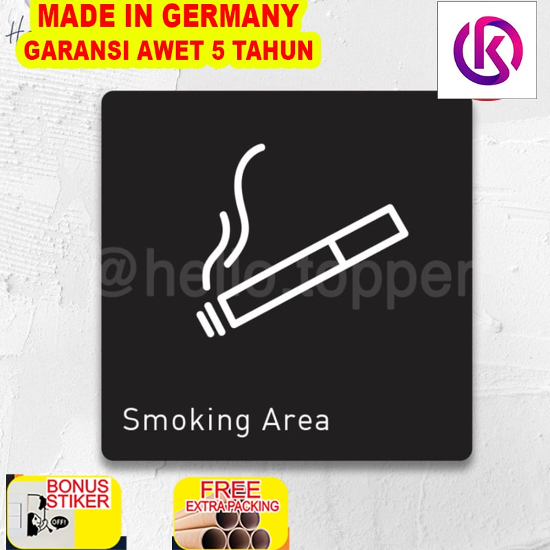 

Grosir Sign Akrilik Smoking Area Printed | Sign Board Akrilik | Sign UV Print - 10x10 Hitam