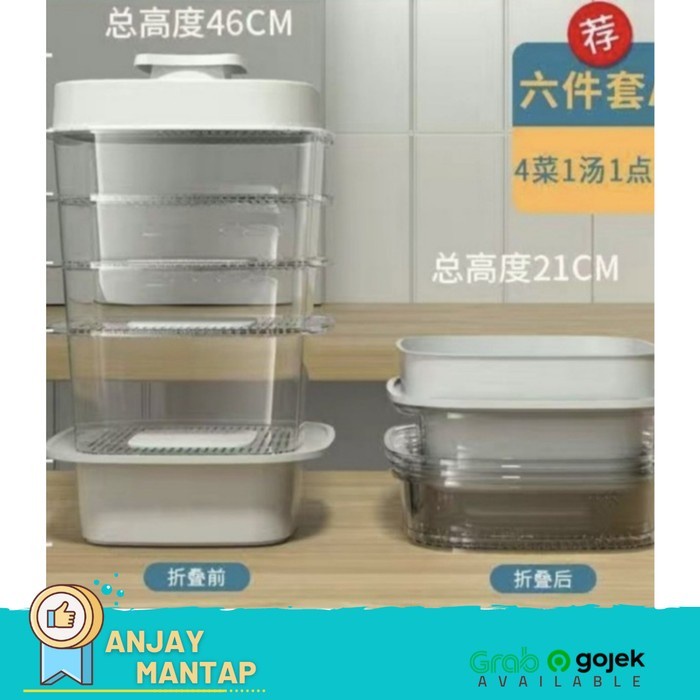 QUALITY MoveAble Food Layers - 6 Layers Tetap Panas - Anti Lalat Anti Debu