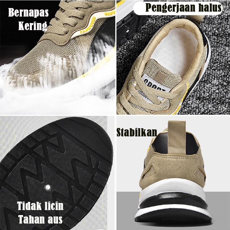 【COD】 Sepatu Sneakers Pria Sepatu Pria Sneakers Sepatu Lari Olahraga Sport Running Jogging  Sepatu Sport Pria