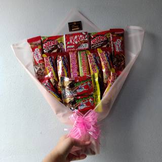 Snack Bouquet Premium Wrap / Bucket Buket Bunga Jajan / Hadiah Wisuda