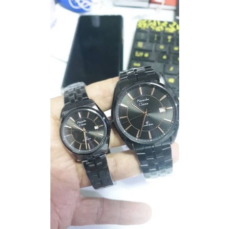 Alexandre Christie Ac 8578 All Black In Rose,Jam Tangan Couple (Bisa Beli Satuan), Original