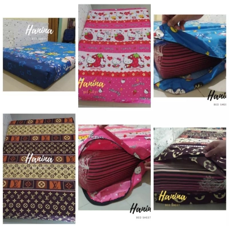 Sarung Kasur Busa Sprei Resleting Murah No1 No2 No3 No4 Ukuran 180x200 160x200 140x200 120x200 100x2