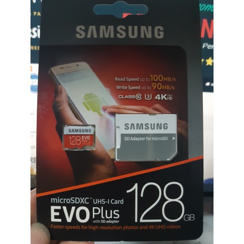 Samsung Micro SD MicroSD 128GB 128 GB  XC EVO Plus Class 10 UHS-1 80MB/s