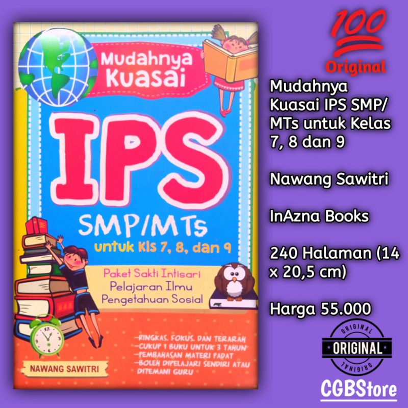 Mudahnya Kuasai IPS SMP/MTs untuk Kelas 7, 8 dan 9: Paket Sakti Intisari Pelajaran Ilmu Pengetahuan 