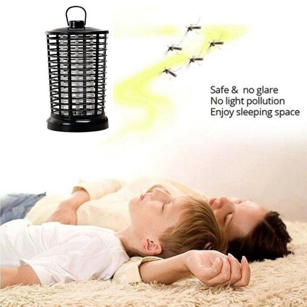 [Elegan] Mosquito Killer Lamp Portable Black UV Night Light Fly Bug Serangga Elektrik Zapper Trap Anti Nyamuk