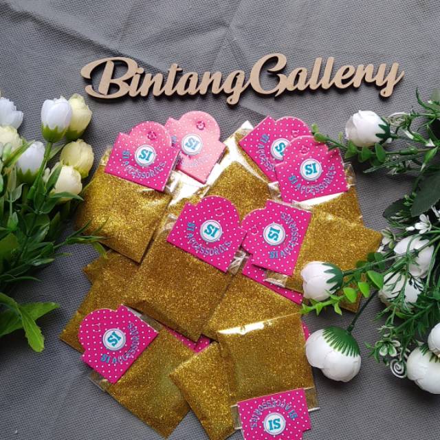 Glitter emas 10gram / Glitter Bubuk / bubuk Glitter/ serbuk Glitter 10 gram