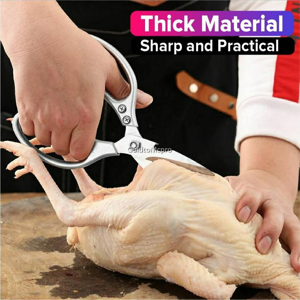 ORI Gunting Daging MULTIFUNGSIH 4 IN 1 GUNTING Dapur Stainless Steel FULL METAL TEKNOLOGI JEPANG