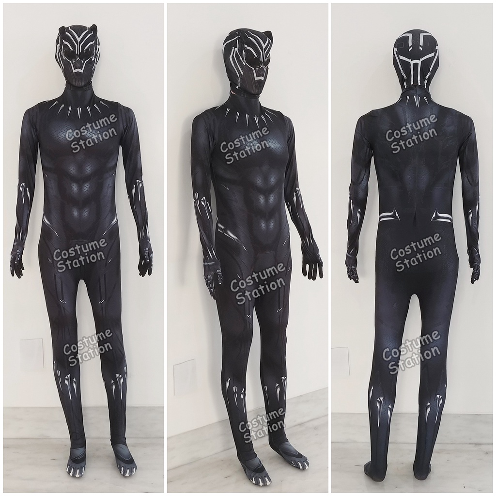 Kostum Black Panther / Costume Superhero Marvel Avengers pria dewasa