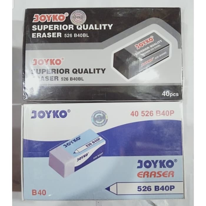 

Hapusan joyko isi 40 pcs/Stip Eraser penghapus Hapusan Pensil JOYKO kecil warna Hitam eraser 526 B40