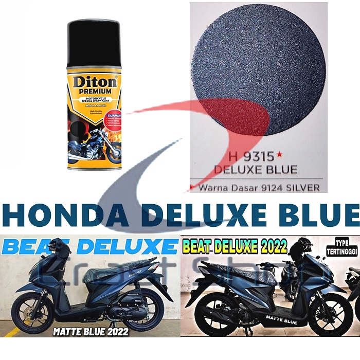 Cat Pilox Diton Premium Honda Deluxe Blue 9315 Warna Biru Doff Dop Matte pilok pylox pylok