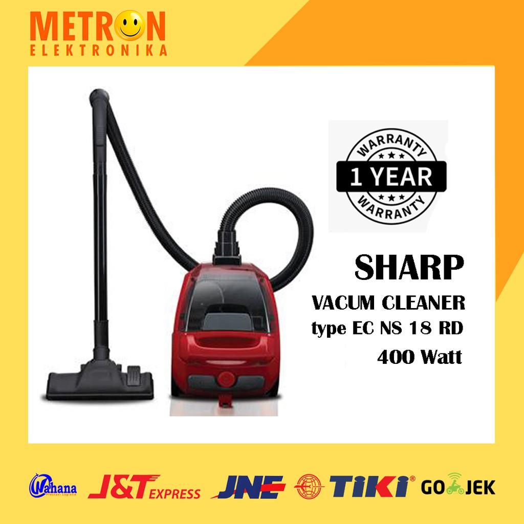 SHARP EC NS 18 RD RED / VACUM CLEANER 400 W / PENGHISAP DEBU / ECNS18RD