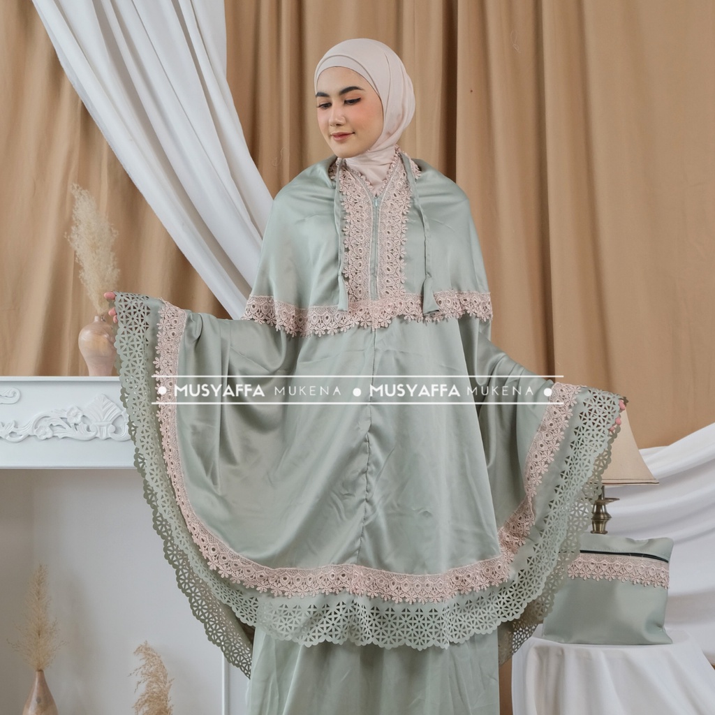 Mukena Dewasa Amanda 2 in 1 Lasercut Renda Mewah Musyaffa