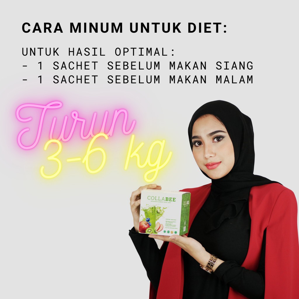 Collabee Fiber Pelangsing Badan Perut Obat Diet Kurus Ampuh Alami Pelancar BAB Slimming Herbal