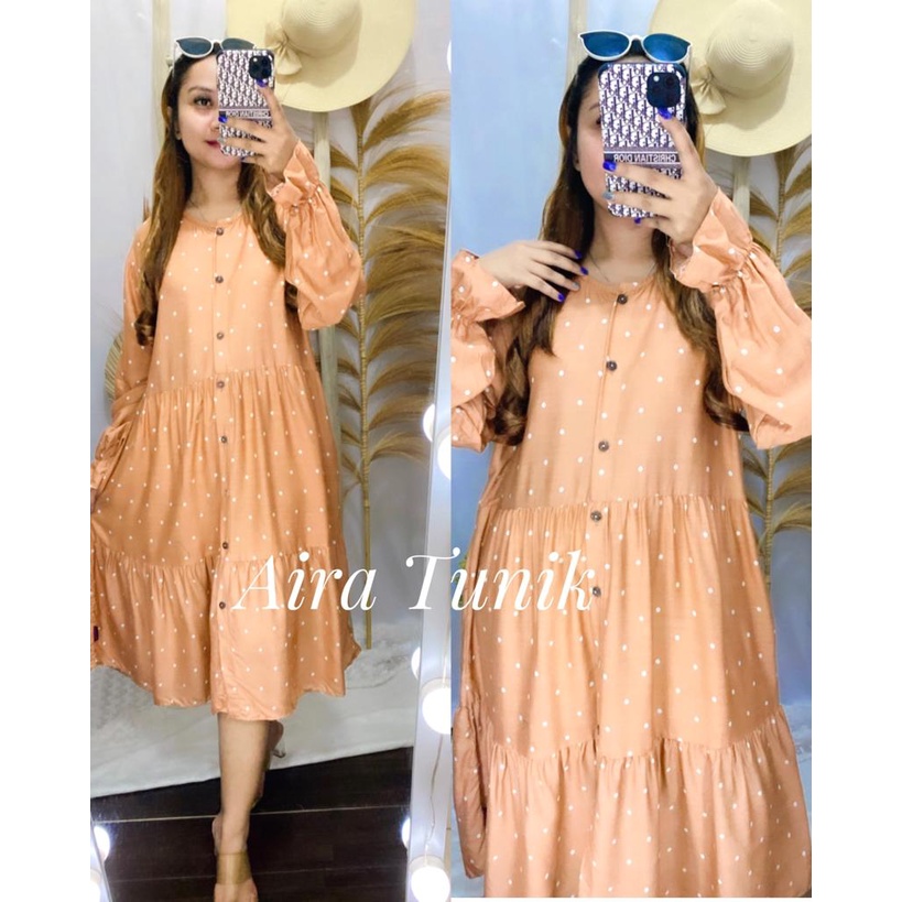 Aira Tunik Wanita Rayon Busui Full Kancing