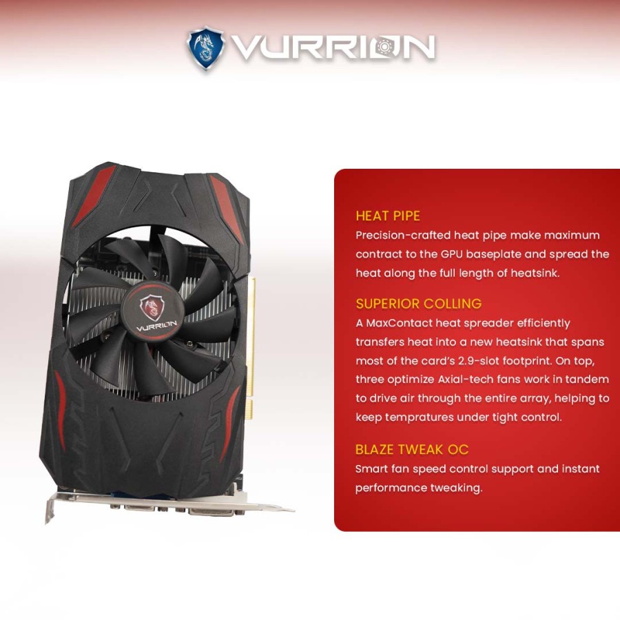 VGA VURRION RADEON HD 7670 2GB DDR3 128BIT GAMING