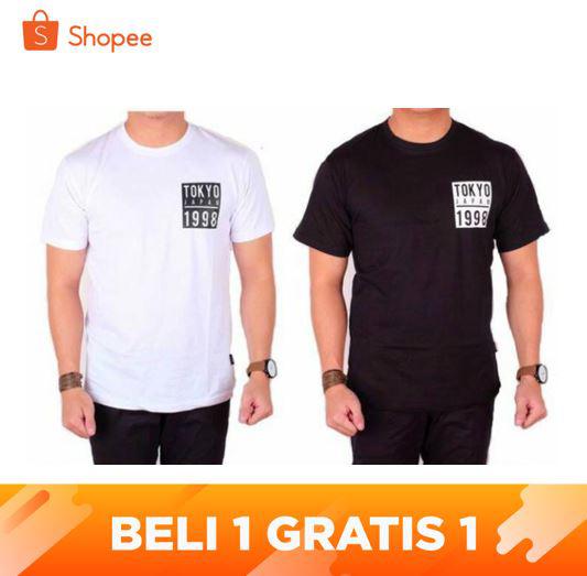 BUY 1 GET 1 Kaos Pria Polos motif Tokyo Baju kaos pria 