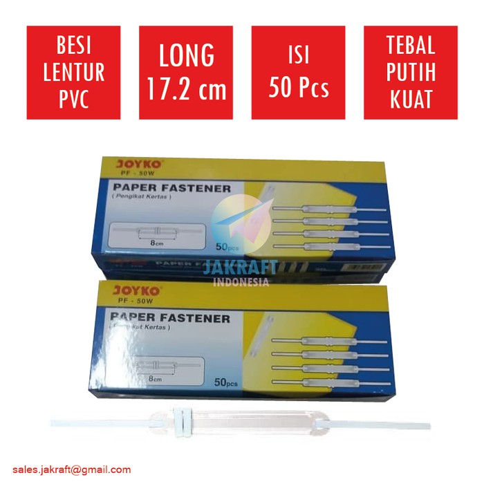 

KENKO Paper Fastener Acco Snelhecter Tulang Plastik Putih PF-508W