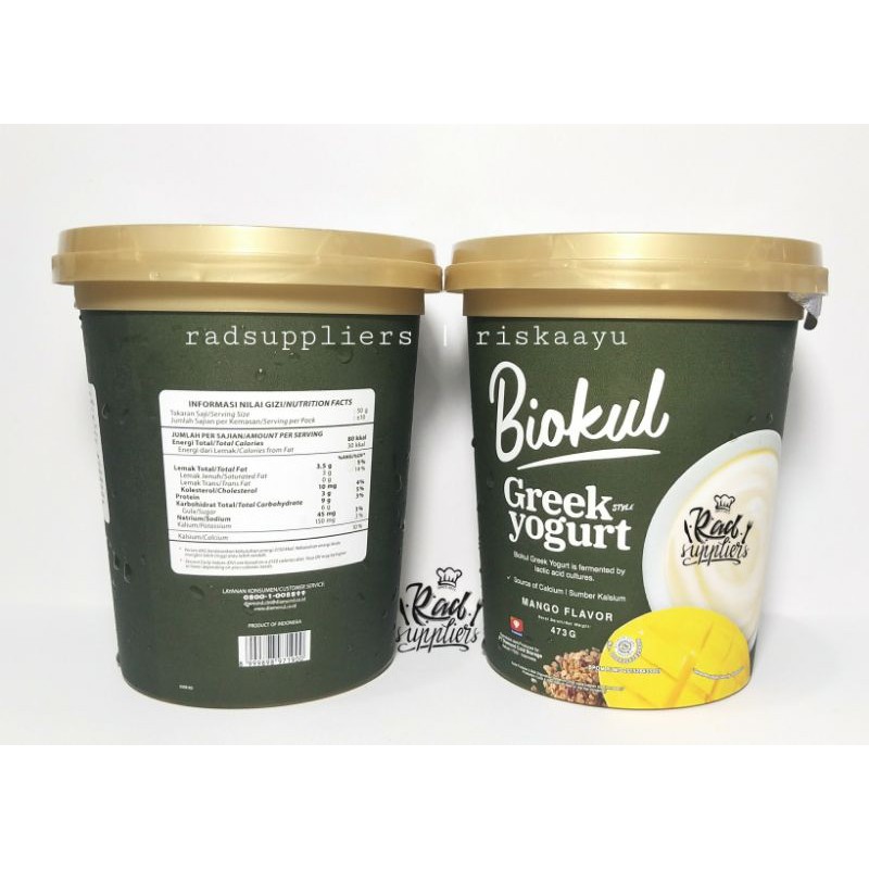 

Biokul Greek Yogurt Mango (Mangga) 473ml.. Best Seller, Best Price!