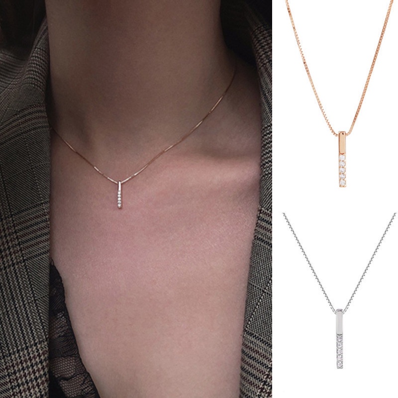 【Ready stock】Kalung viral tiktok murah Gaya Minimalis Geometris Panjang Wanita Rantai Klavikula Liar fashion simple COD