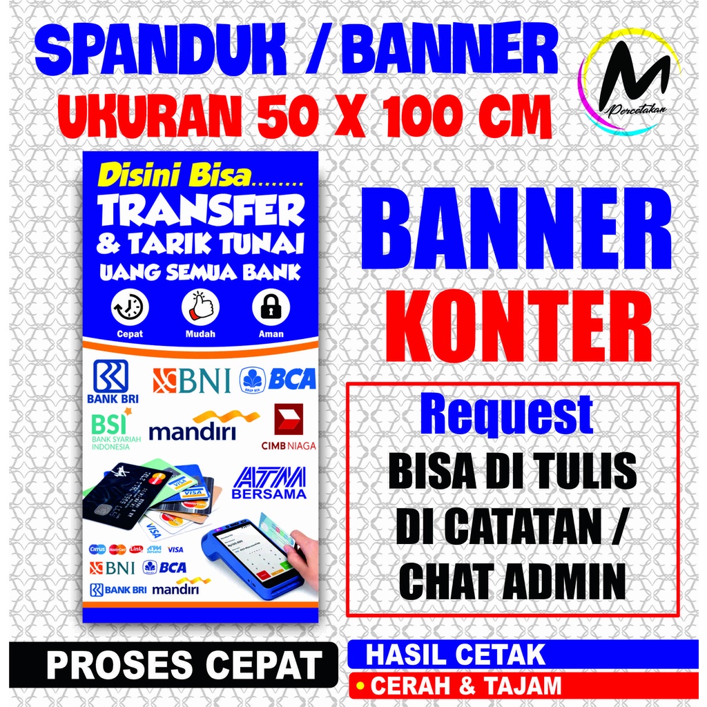 Cetak Banner Spanduk Konter Transfer Dan Tarik