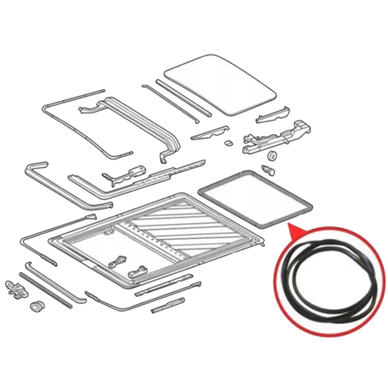 Car Sunroof Window Rubber Seal for Mercedes W124 1985-1995 W201 1983-1993 W202 1993-2001 W203 2000-2011 A1247800298