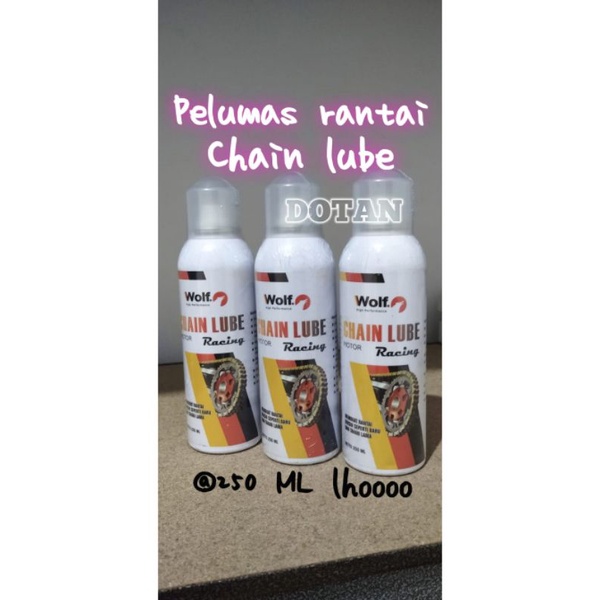 Jual CHAIN LUBE WOLF 250 ML PELUMAS RANTAI SEMPROT 250 ML Shopee