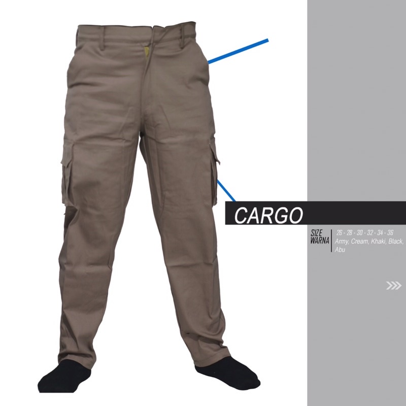 CELANA PDL PANJANG CELANA PRIA CARGO PANTS / CELANA CARGO  COWOK OUTDOOR TAHAN LUNTUR