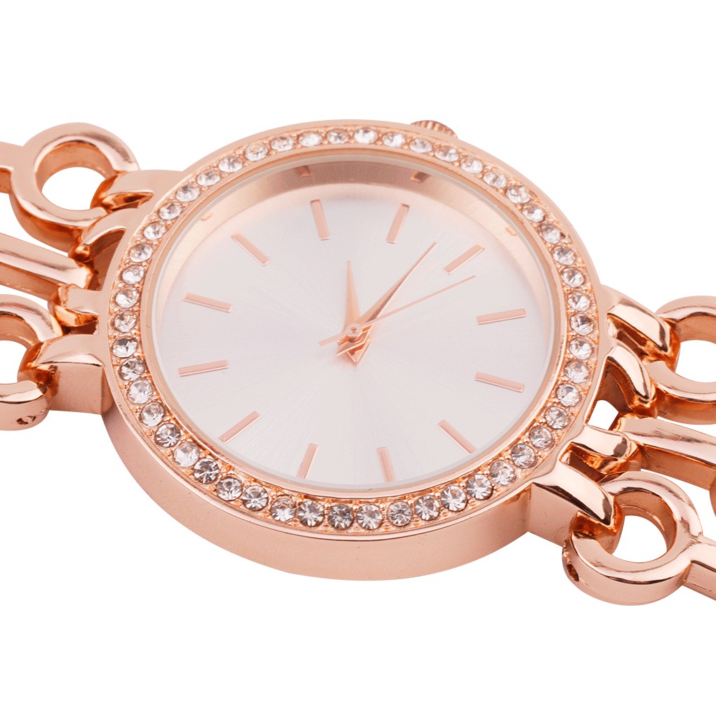 BENCO Jam Tangan Wanita Rose Gold Strap Mewah Fashionable Elegant