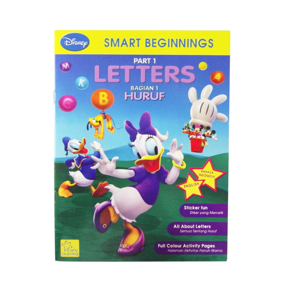 Disney LETTER Huruf. Buku menulis tracing Abjad Alphabet Preschool TK