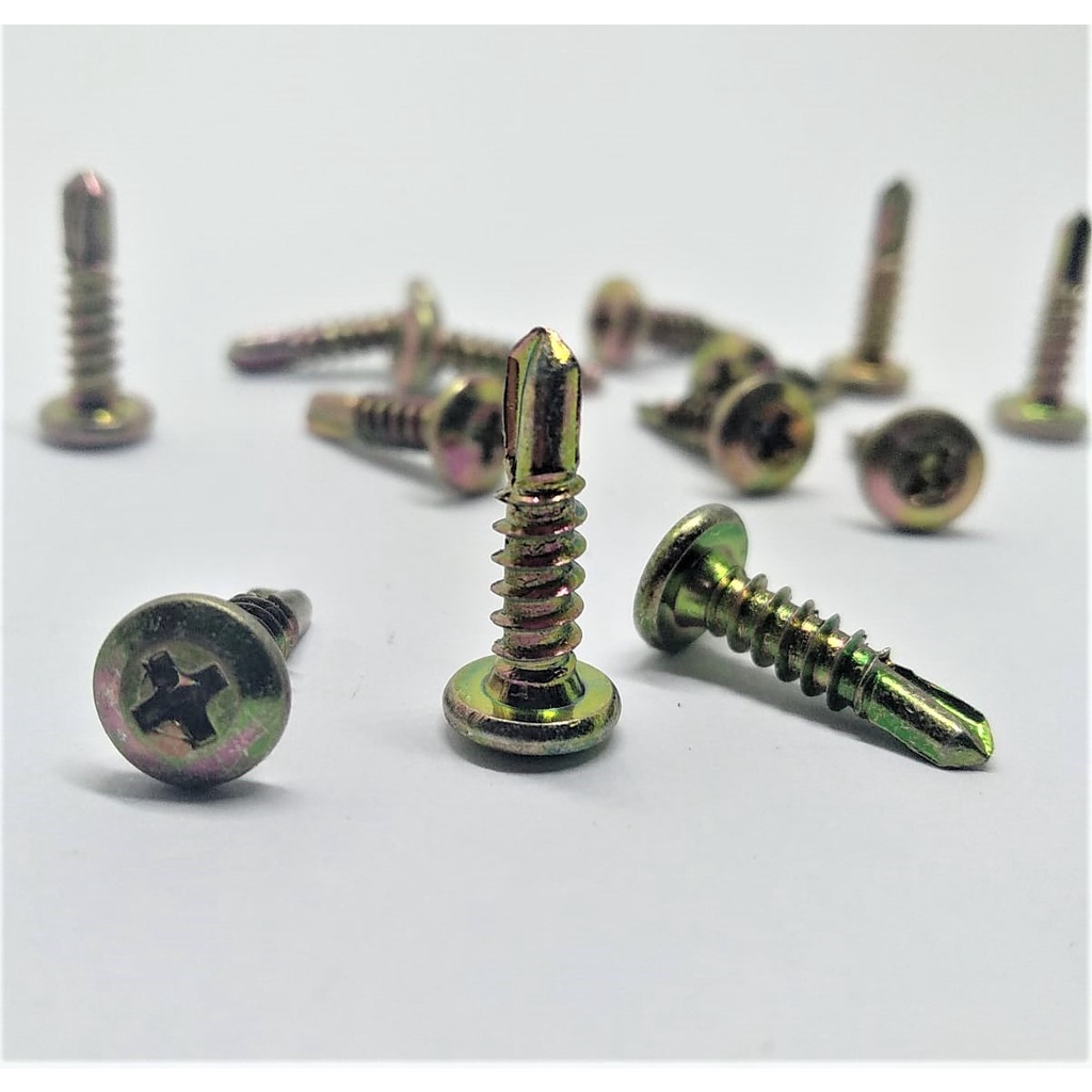x100pcs Sekrup #8x16  Wafer Head SDS Kepala tipis-1