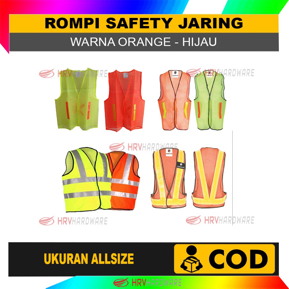 Rompi Safety Proyek bangunan scotlight scotlite reflektif parkir merk Gosave