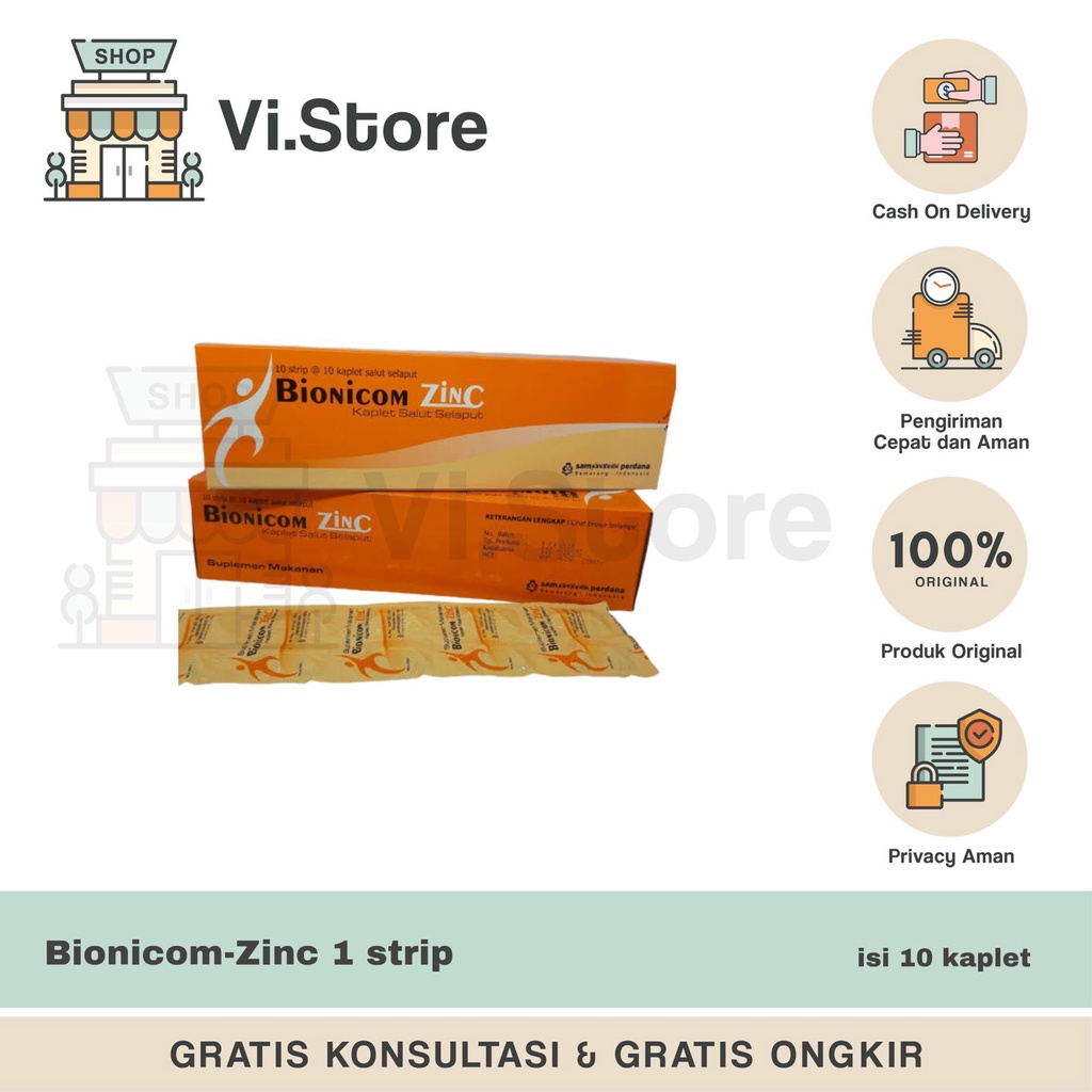 Bionicom Zinc Suplemen Makanan 1 Strip