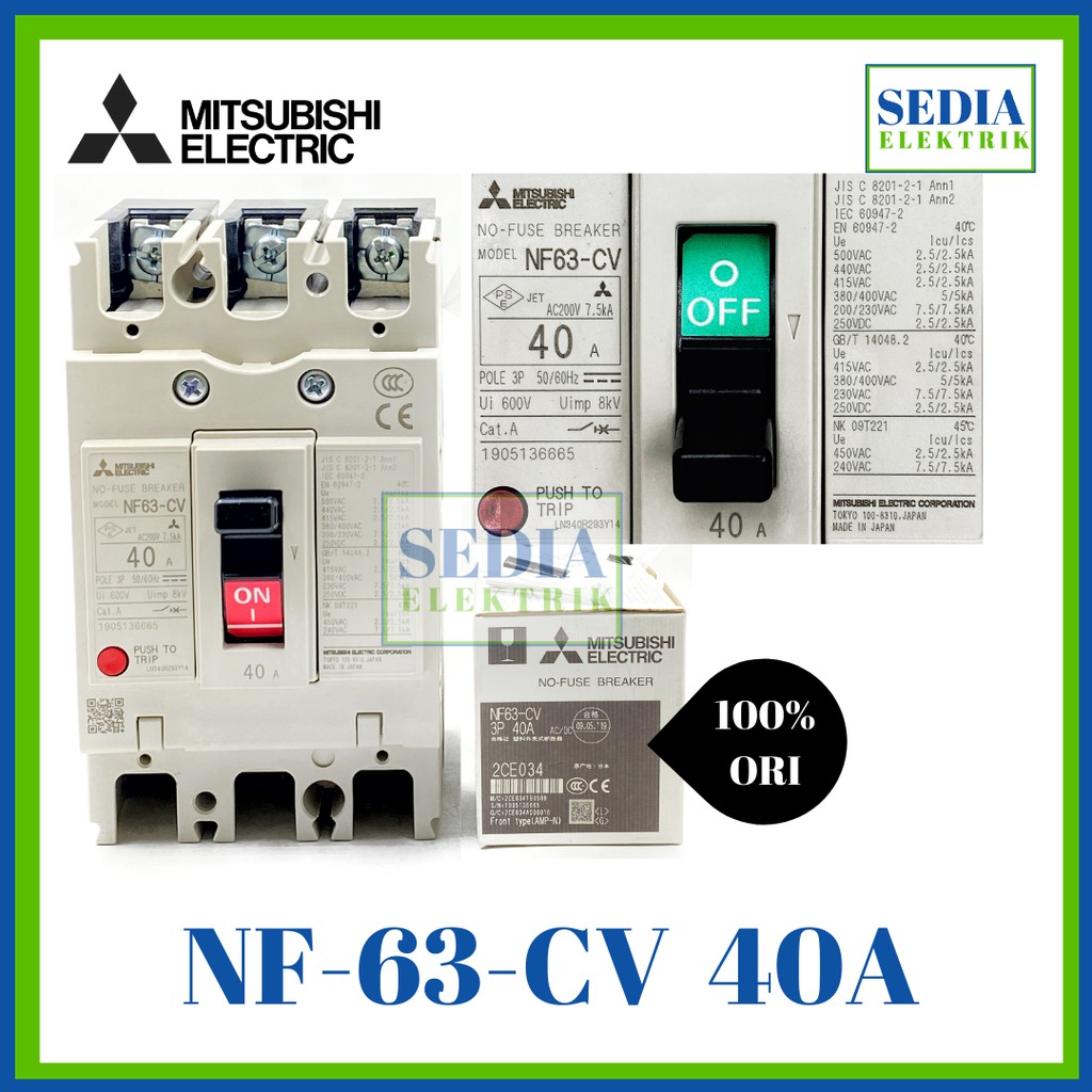 NF-63-CV NF-63 NF 63 CV MCCB NFB Mitsubishi 40A