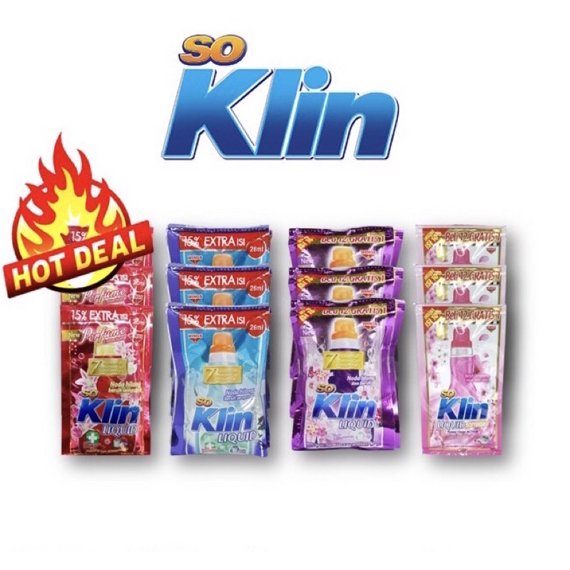 So Klin Liquid Detergen Jumbo Sachet Termurah