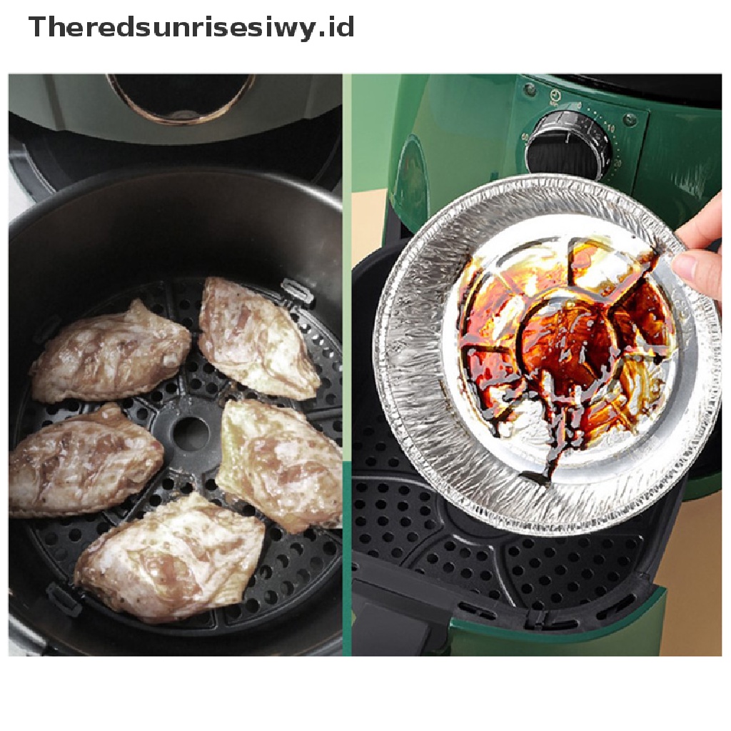 20pcs~Oil-Proof Aluminum Foil Tin Box Air Fryer Disposable Paper BBQ Drip Tray