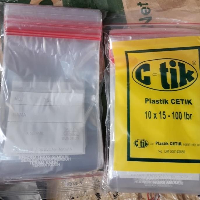 Plastik Klip Obat 10 x 15 Plastik Obat 10 x 15 isi 100