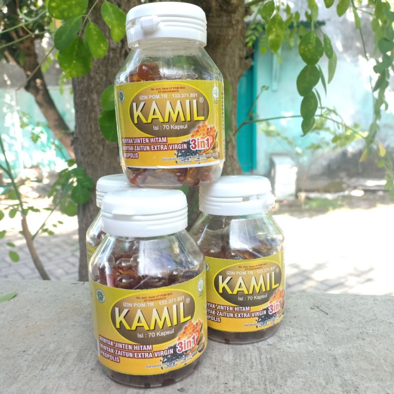 KAMIL 3in1 Habbatussauda, Zaitun dan Propolis (obat kista) 3 in 1// Kemasan isi 70 Kapsul