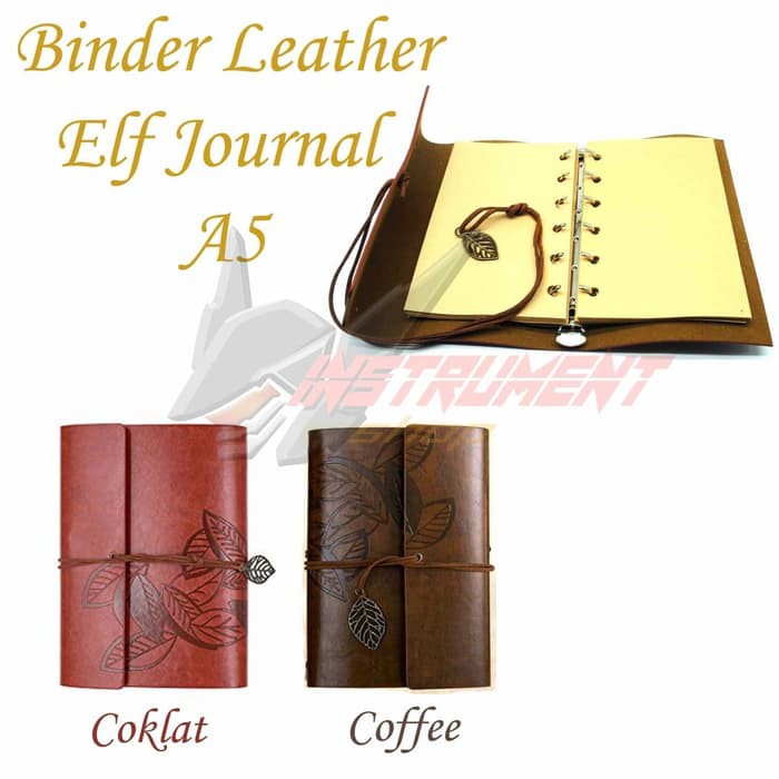 

Binder Buku Jurnal Leather Leaf Elf Wood Forest Klasik Size A5 Kado