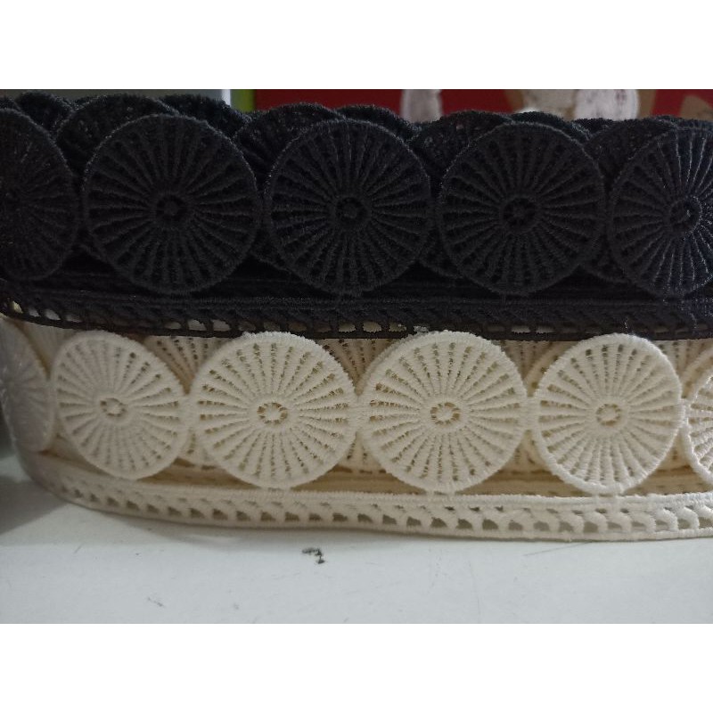 renda giper cantik lebar 4cm harga per 20 yard