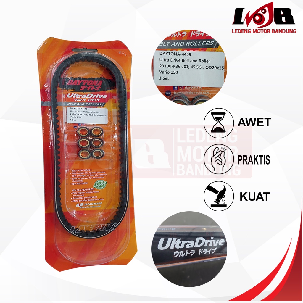 Daytona Vanbelt Roller Set Vario 150 ESP K59 Paket Vbelt 4459 Racing