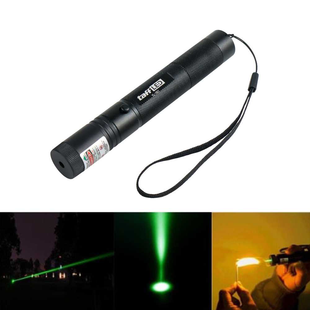 TaffLED Green Beam Laser Pointer 1MW 532NM Baterai+Charger - YL-301