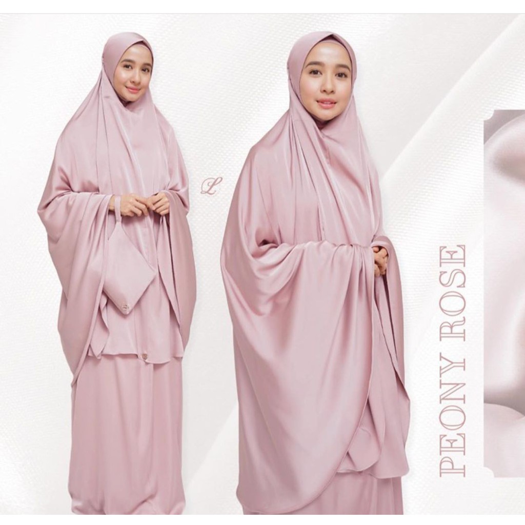 Prayer Robe Mukena Polos LBYLCB Peony Rose