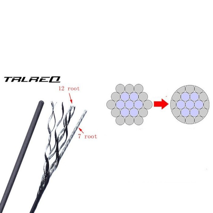 TRLREQ Teflon Kabel Dalam Rem Sepeda Balap Roadbike Belakang 170 cm