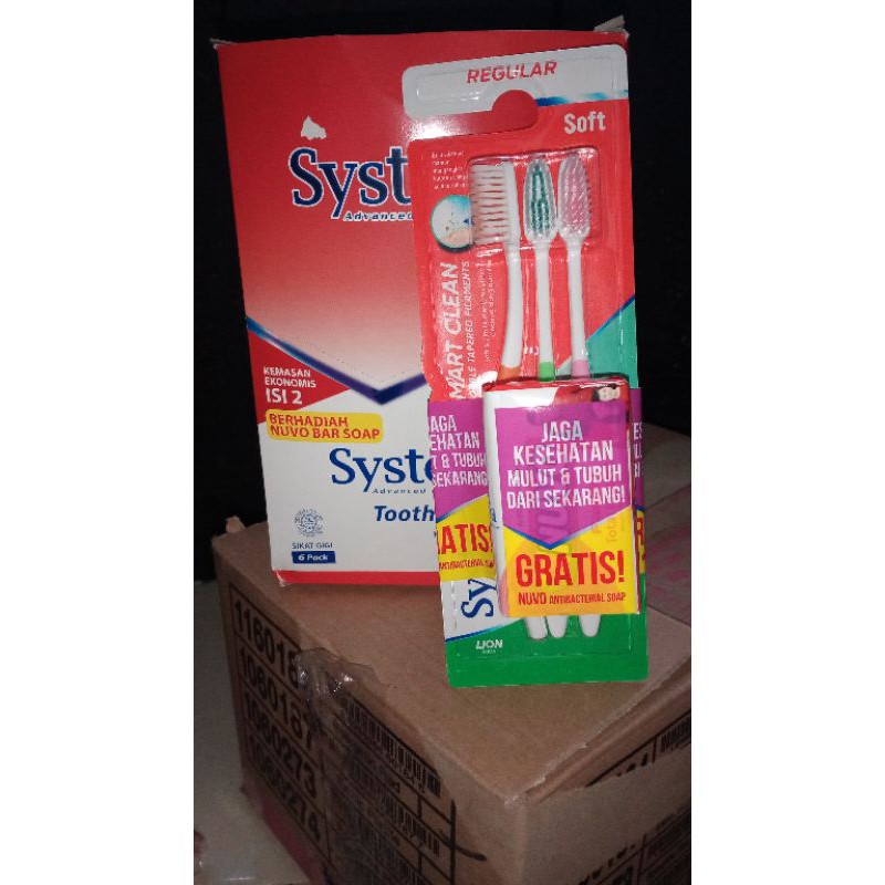 

sikat gigi systema tidak gratis sabun