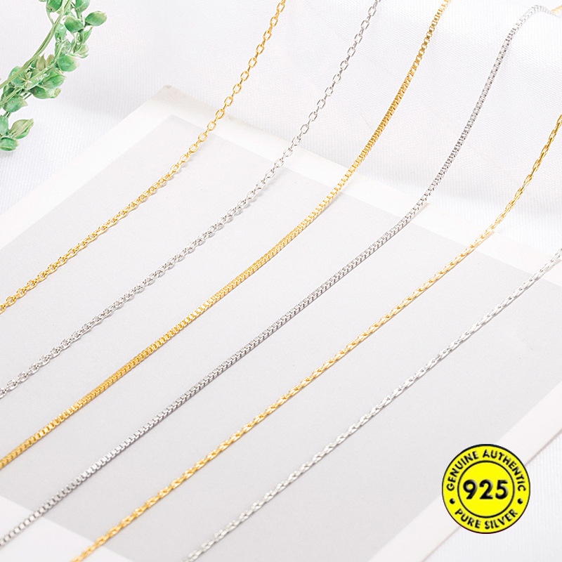 Kalung Rantai 18K Bahan Silikon Adjustable Dengan Jarum Untuk Wanita