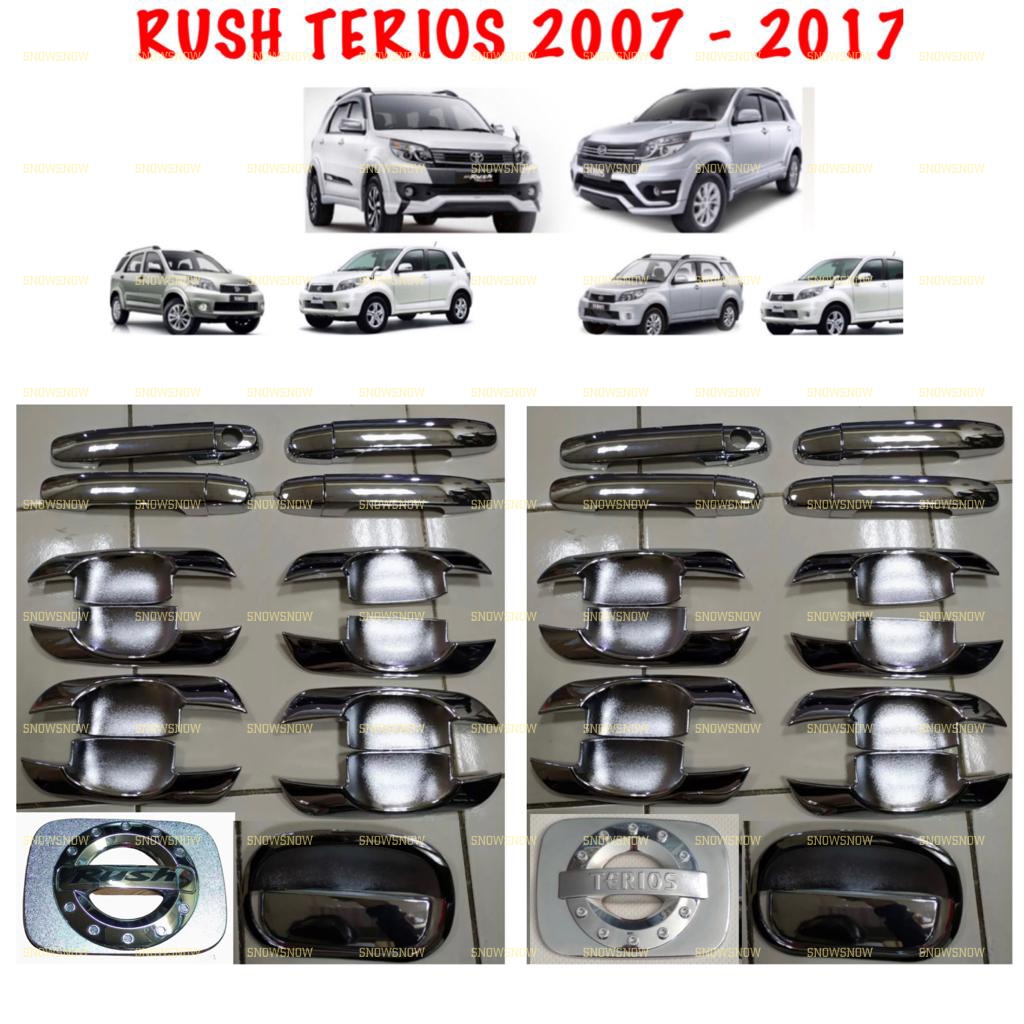 Paket Outer Handle Tank Cover Rush Terios Lama Old 2007 2008 2012 2015 2017 5pcs Platinum Chrome