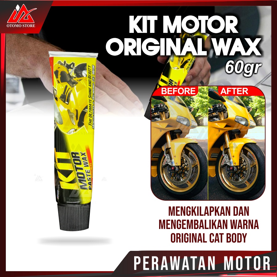 KIT ORIGINAL ODOL Pengkilap Motor dan Mobil | Kit Motor Paste Wax Original 60 gram Poles Odol Tube