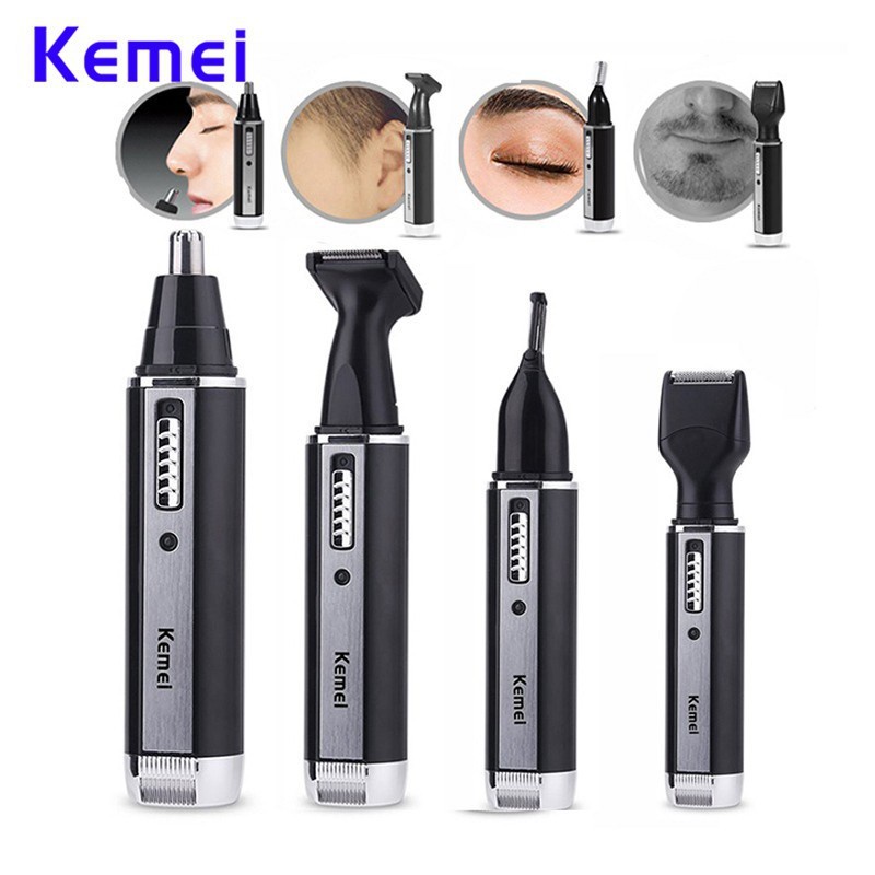 Kemei KM-6630 Pencukur Kumis Jenggot Bulu Hidung Cas